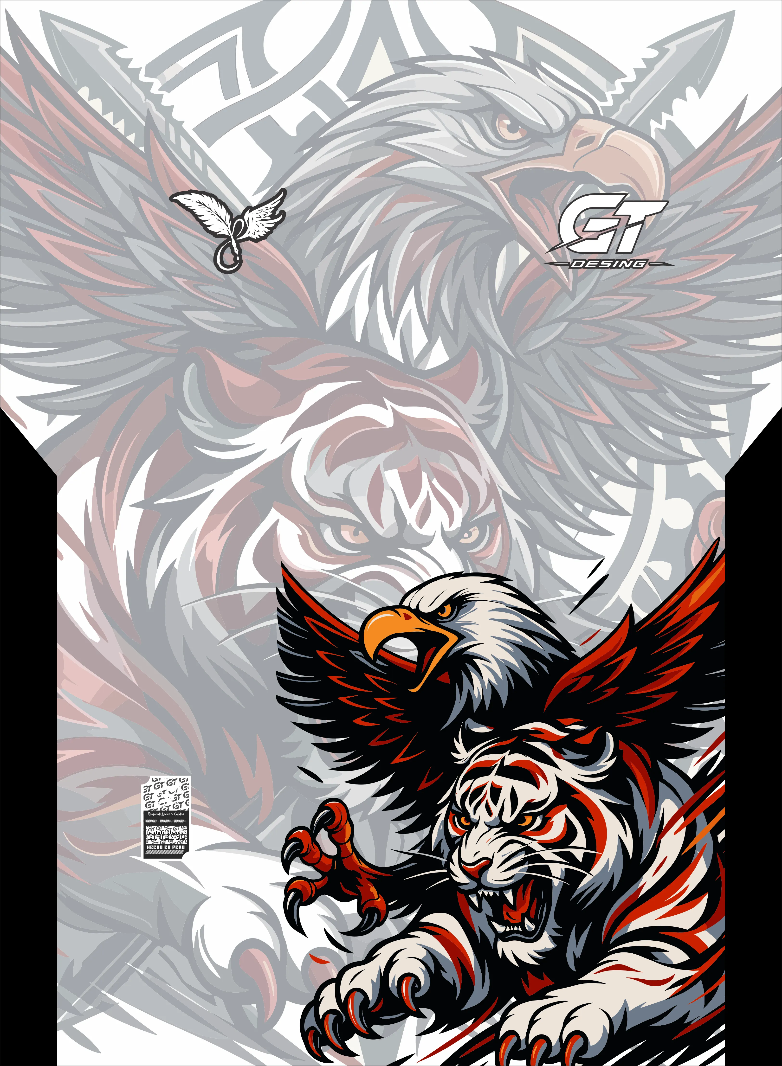 diseño tigre y aguila